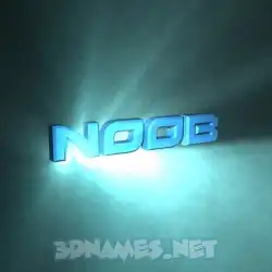 noob in Light Shine style - 3D name wallpaper
