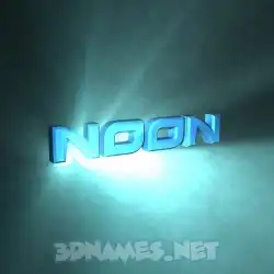 noon in Light Shine style - 3D name wallpaper