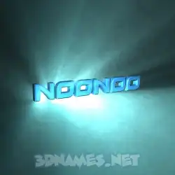 noonoo in Light Shine style - 3D name wallpaper