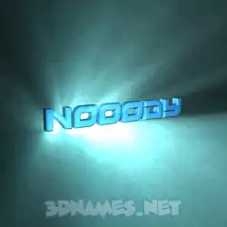 nooody in Light Shine style - 3D name wallpaper