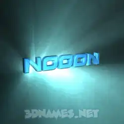 nooon in Light Shine style - 3D name wallpaper