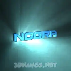 noora in Light Shine style - 3D name wallpaper