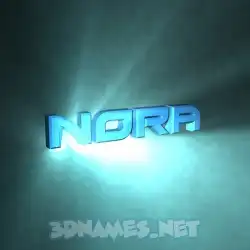 nora in Light Shine style - 3D name wallpaper