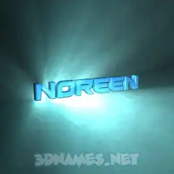 noreen in Light Shine style - 3D name wallpaper