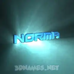 norma in Light Shine style - 3D name wallpaper