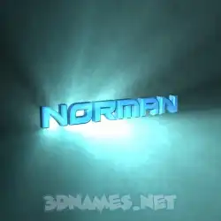 norman in Light Shine style - 3D name wallpaper