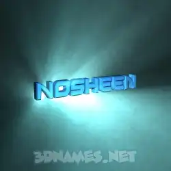 nosheen in Light Shine style - 3D name wallpaper