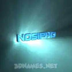 nosipho in Light Shine style - 3D name wallpaper