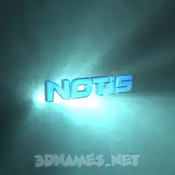 notis in Light Shine style - 3D name wallpaper