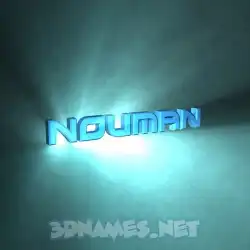 nouman in Light Shine style - 3D name wallpaper