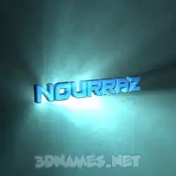 nourraz in Light Shine style - 3D name wallpaper