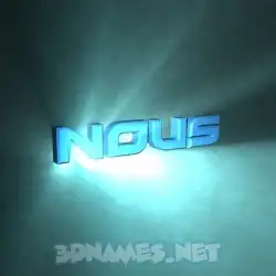 nous in Light Shine style - 3D name wallpaper