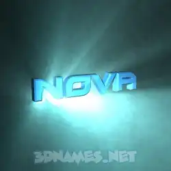 nova in Light Shine style - 3D name wallpaper