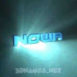 nowa in Light Shine style - 3D name wallpaper