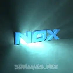 nox in Light Shine style - 3D name wallpaper