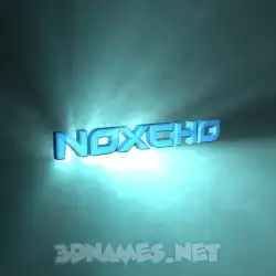 noxcho in Light Shine style - 3D name wallpaper