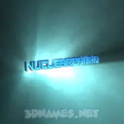 nuclearpanda in Light Shine style - 3D name wallpaper