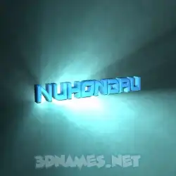 nuhondau in Light Shine style - 3D name wallpaper