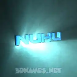 nuhu in Light Shine style - 3D name wallpaper