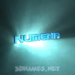numena in Light Shine style - 3D name wallpaper