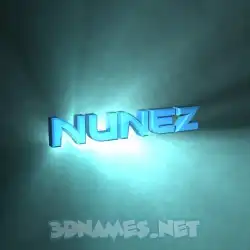 nunez in Light Shine style - 3D name wallpaper