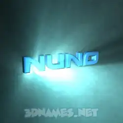 nuno in Light Shine style - 3D name wallpaper