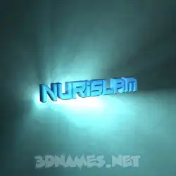 nurislam in Light Shine style - 3D name wallpaper