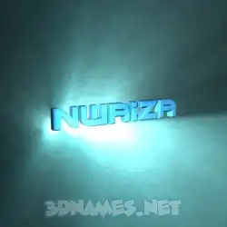 nwaiza in Light Shine style - 3D name wallpaper