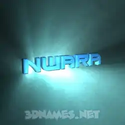 nwara in Light Shine style - 3D name wallpaper