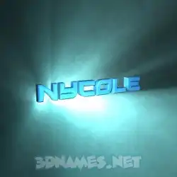 nycole in Light Shine style - 3D name wallpaper