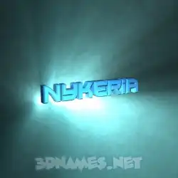nykeria in Light Shine style - 3D name wallpaper