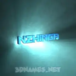 nzhinga in Light Shine style - 3D name wallpaper