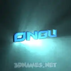onou in Light Shine style - 3D name wallpaper