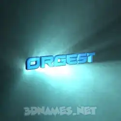 orgest in Light Shine style - 3D name wallpaper