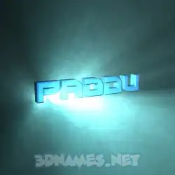 paddu in Light Shine style - 3D name wallpaper
