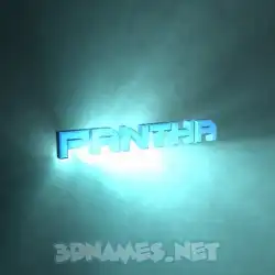 pantha in Light Shine style - 3D name wallpaper