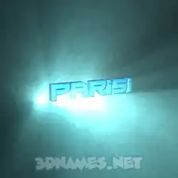 parisi in Light Shine style - 3D name wallpaper