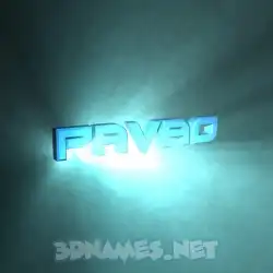 pavao in Light Shine style - 3D name wallpaper