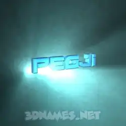 pegji in Light Shine style - 3D name wallpaper