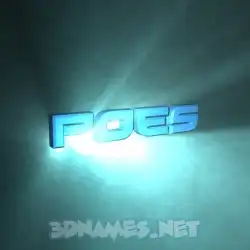 poes in Light Shine style - 3D name wallpaper