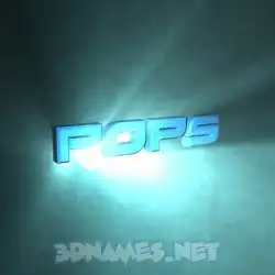 pops in Light Shine style - 3D name wallpaper