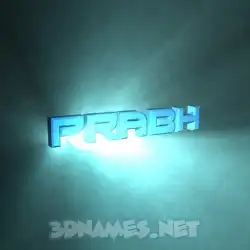 prabh in Light Shine style - 3D name wallpaper