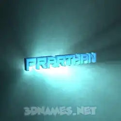 prarthan in Light Shine style - 3D name wallpaper