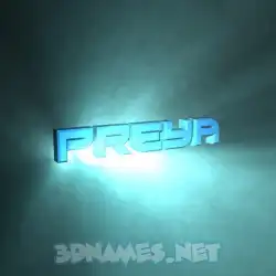 preya in Light Shine style - 3D name wallpaper