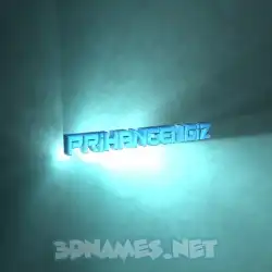 prihancengiz in Light Shine style - 3D name wallpaper