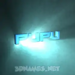 pupu in Light Shine style - 3D name wallpaper