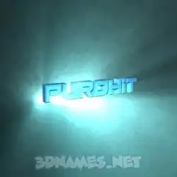 purohit in Light Shine style - 3D name wallpaper