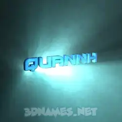 quannh in Light Shine style - 3D name wallpaper