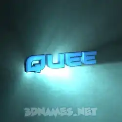 quee in Light Shine style - 3D name wallpaper