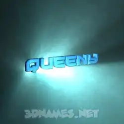 queeny in Light Shine style - 3D name wallpaper